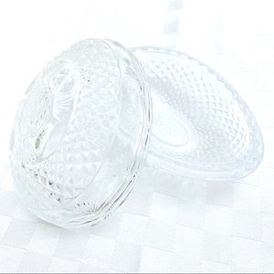 Vintage Avon Fostoria Crystal Egg Shape Dish